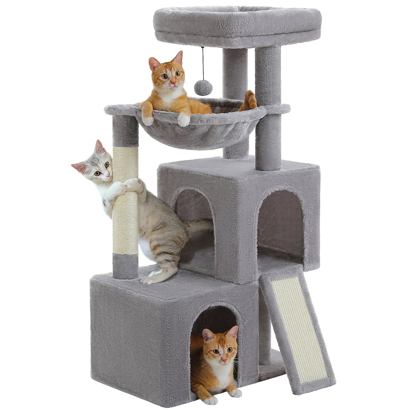 Arbre a chat avec condo panier et sisal argent