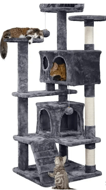 Arbre a chat gris tour à condo complet