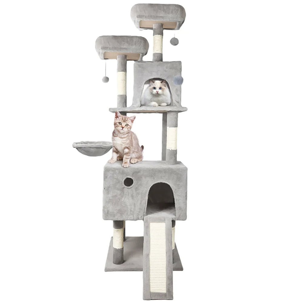 Arbre a chat Tour escalade argent avec extra