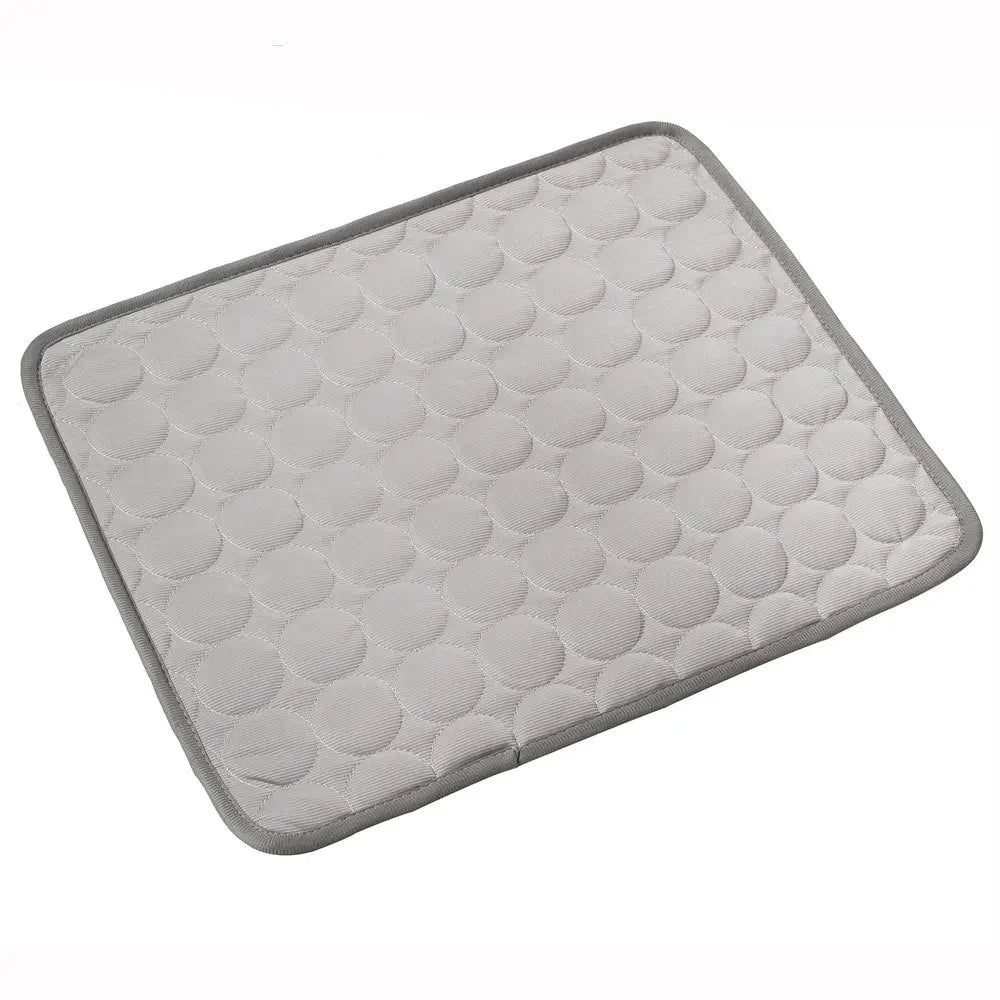 Coussin tapis pour chat rafraichissant argent