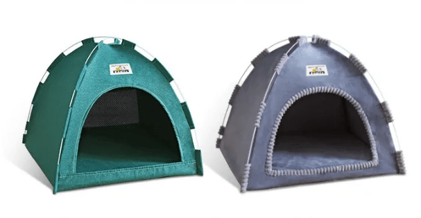Maison pour chat tente camping deux couleurs