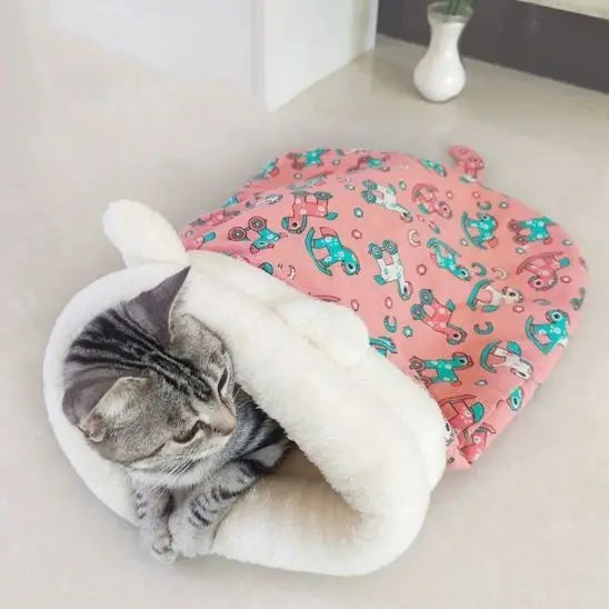 Panier pour Chat Couchage Rose pour relaxer