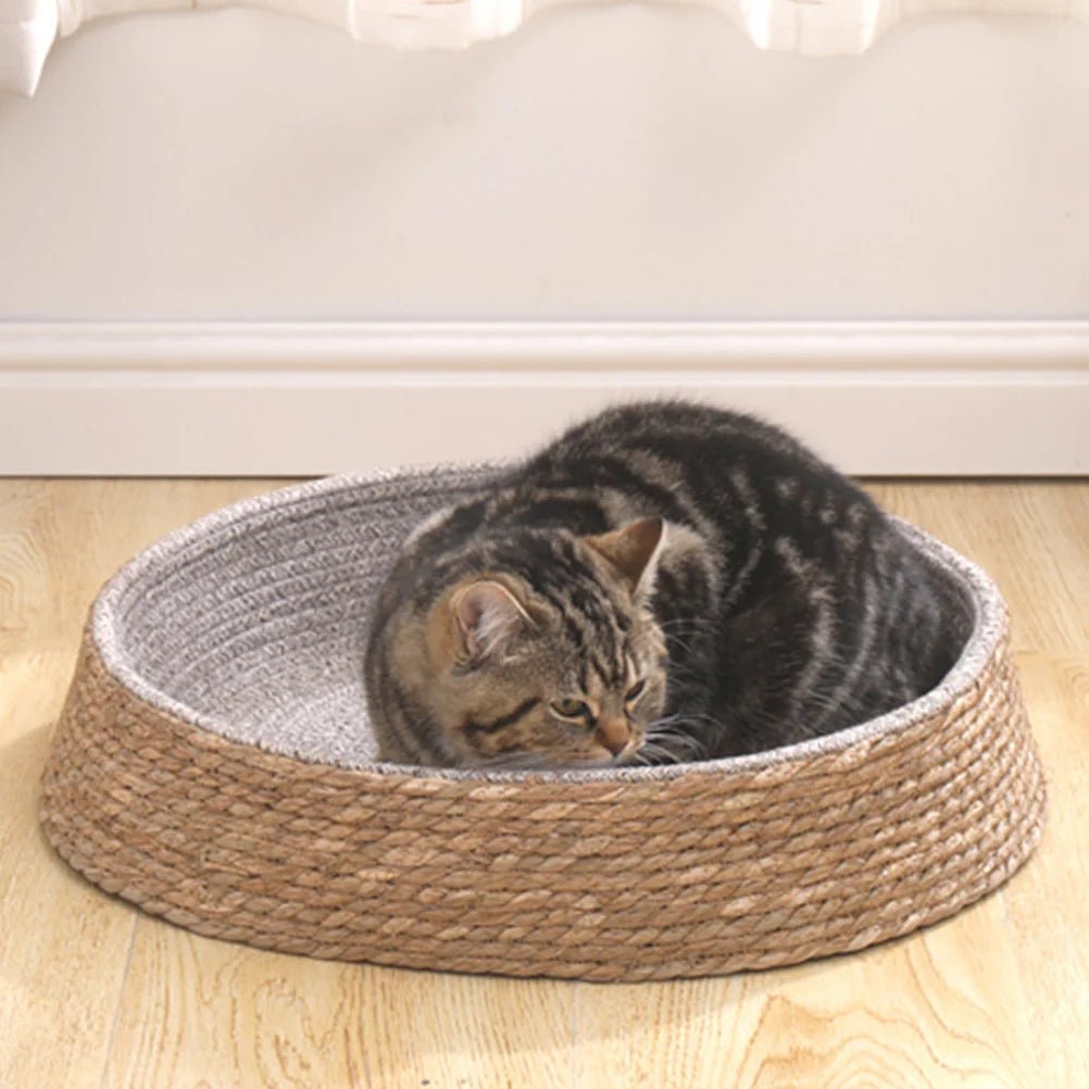 Panier pour chat en rotin de grande qualité