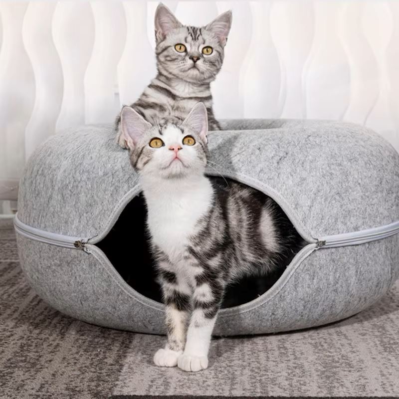 Lit pour Chat - ChatCondo™ - Gris Clair - Boutique Chat l'Heureux