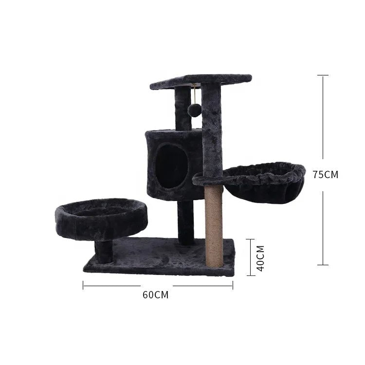 Arbre Ă  maine coon Ă  gratter dimension de 75 cm de haut par 60 cm de large