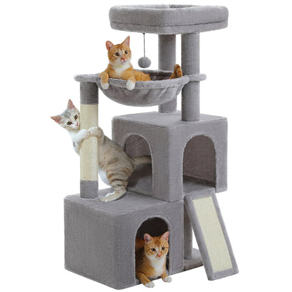 Arbre a chat avec condo panier et sisal argent