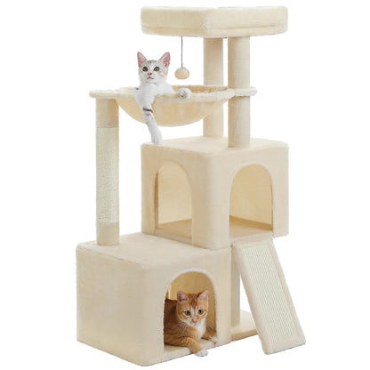 Arbre a chat avec condo panier et sisal beige