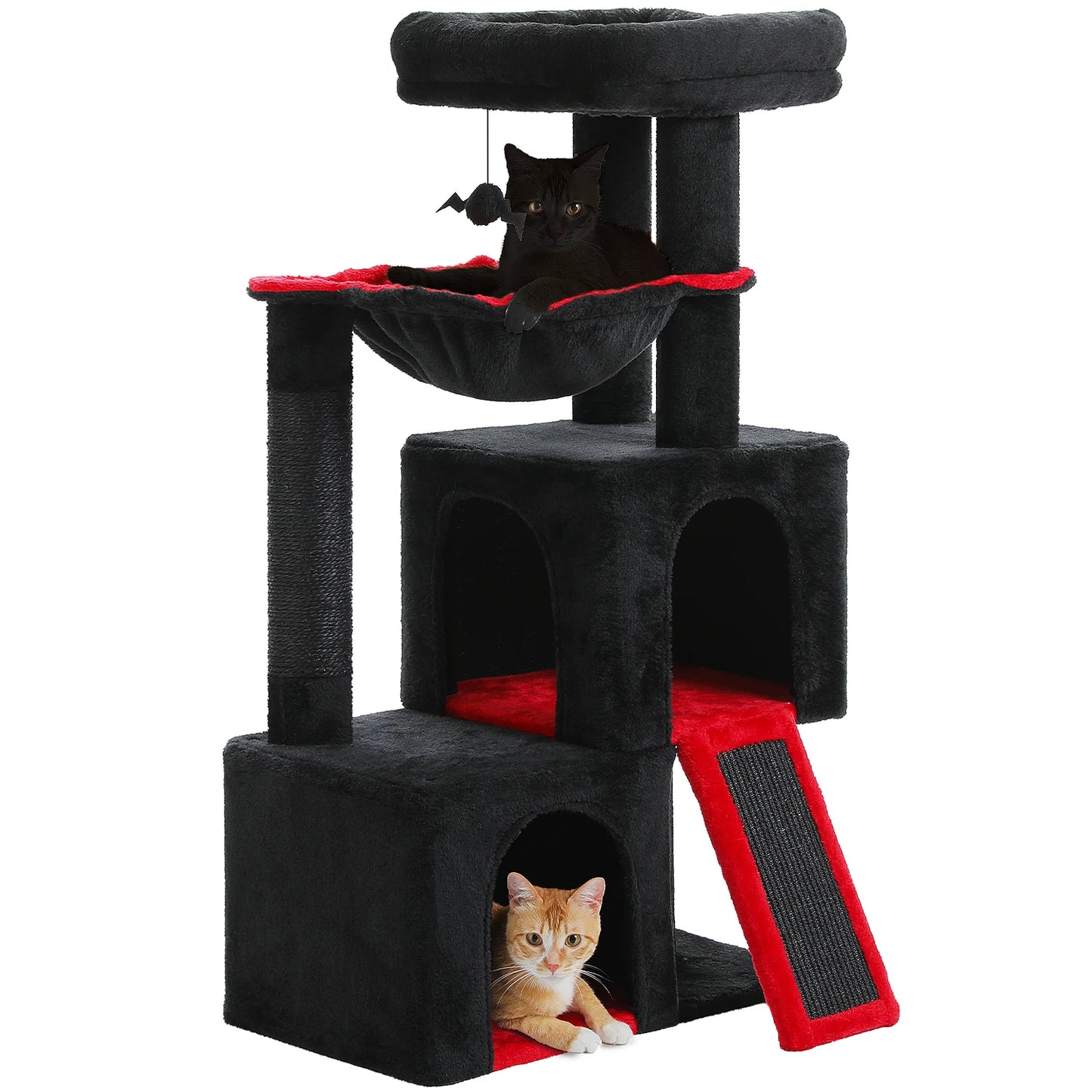 Arbre a chat avec condo panier et sisal noir