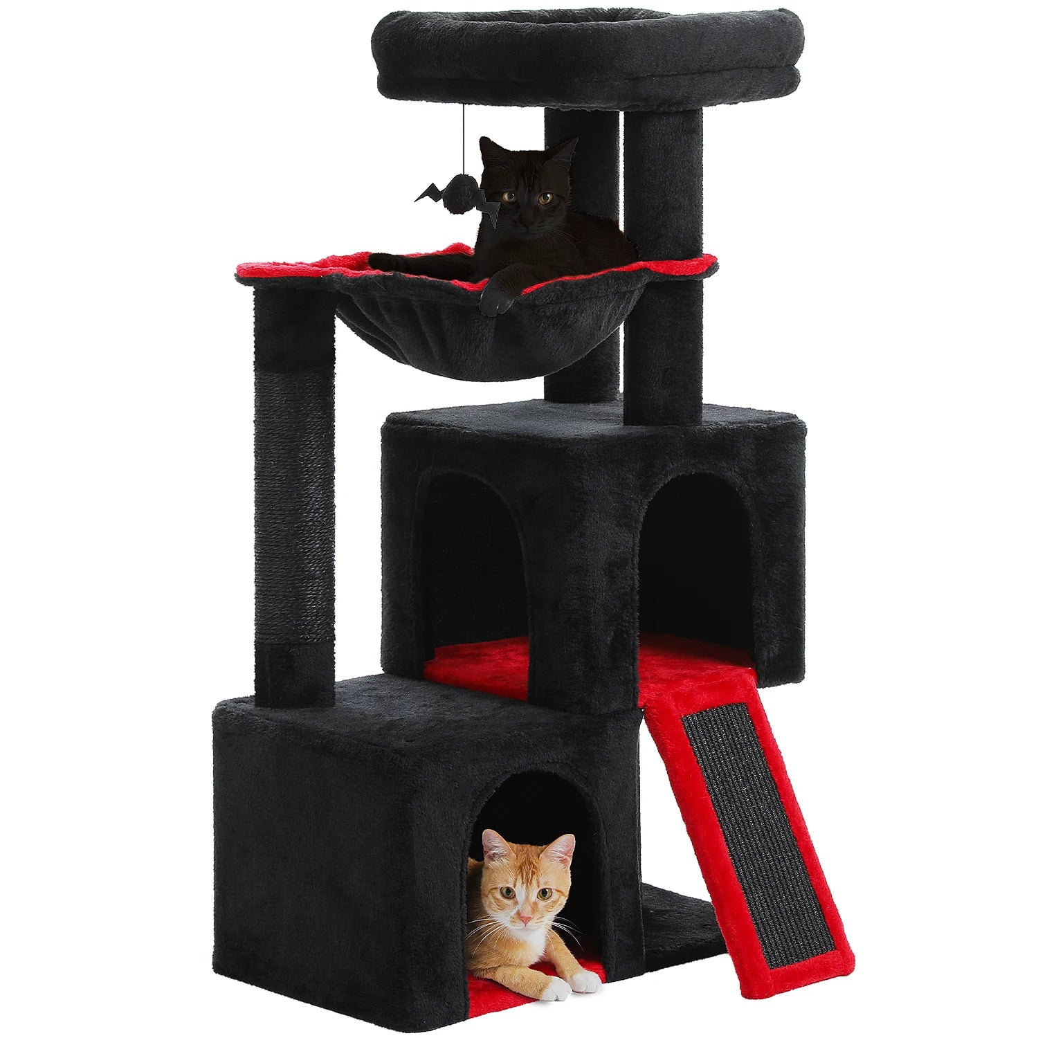 Arbre a chat avec condo panier et sisal noir