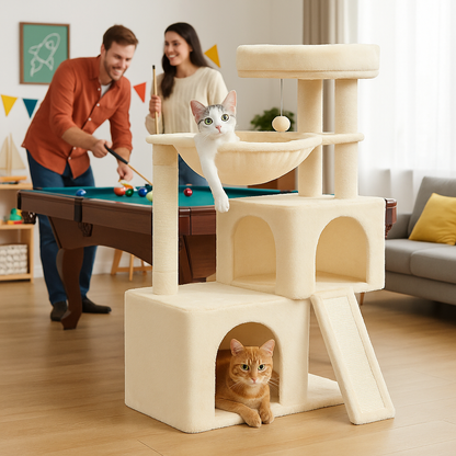 Arbre a chat avec condo panier et sisal