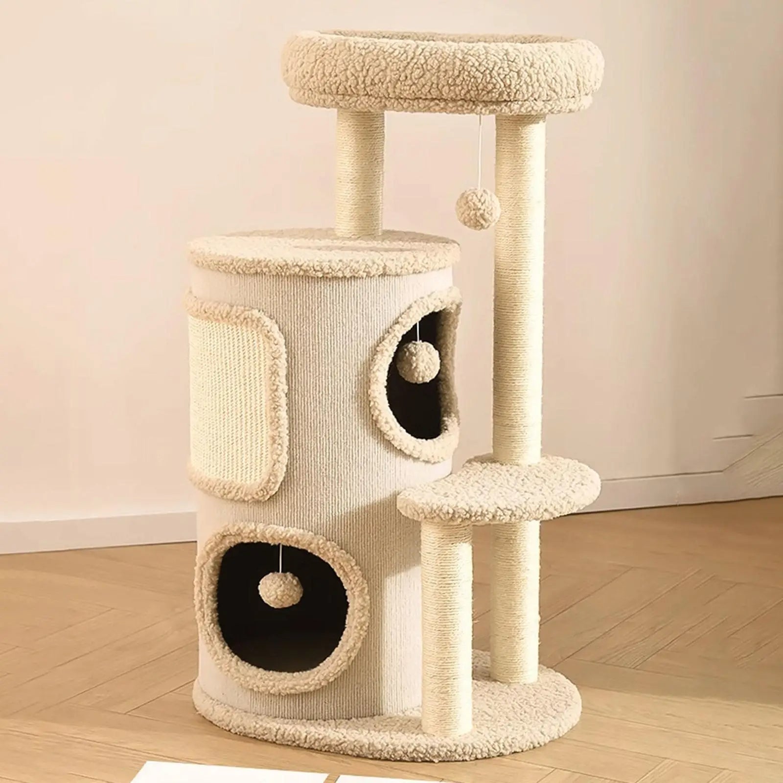 Arbre a chat design condo beige élégance