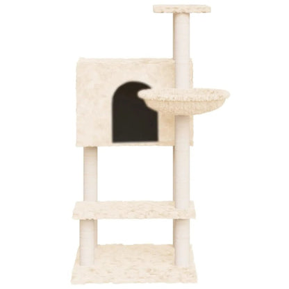 Arbre a chat beige griffoir plateformes pour repos