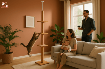Arbre a chat Hauteur ajustable couleur Bronze 