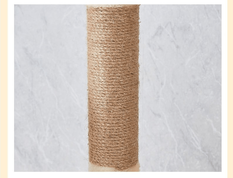 Arbre à chat beige avec plateforme jeux et sisal 