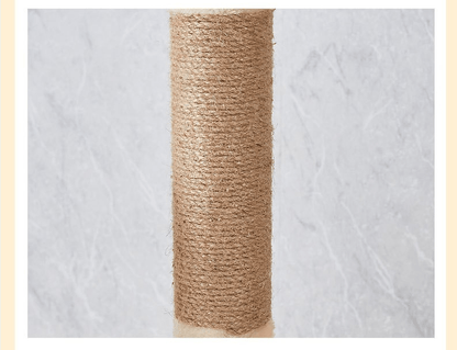 Arbre à chat beige avec plateforme jeux et sisal 