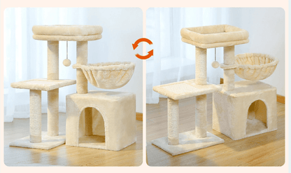 Arbre à chat maine coon beige position désiré 