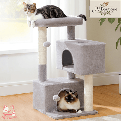 Arbre à chat maine coon condo argent