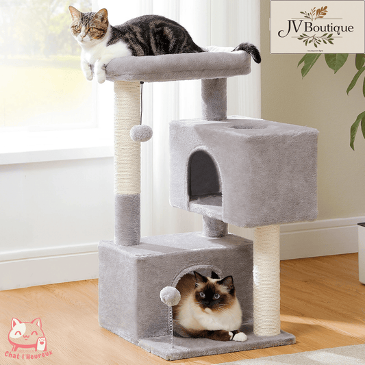 Arbre à chat maine coon condo argent
