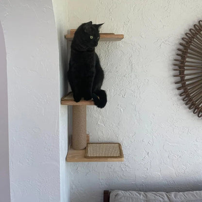 Arbre a chat muraux en bois sécuritaire