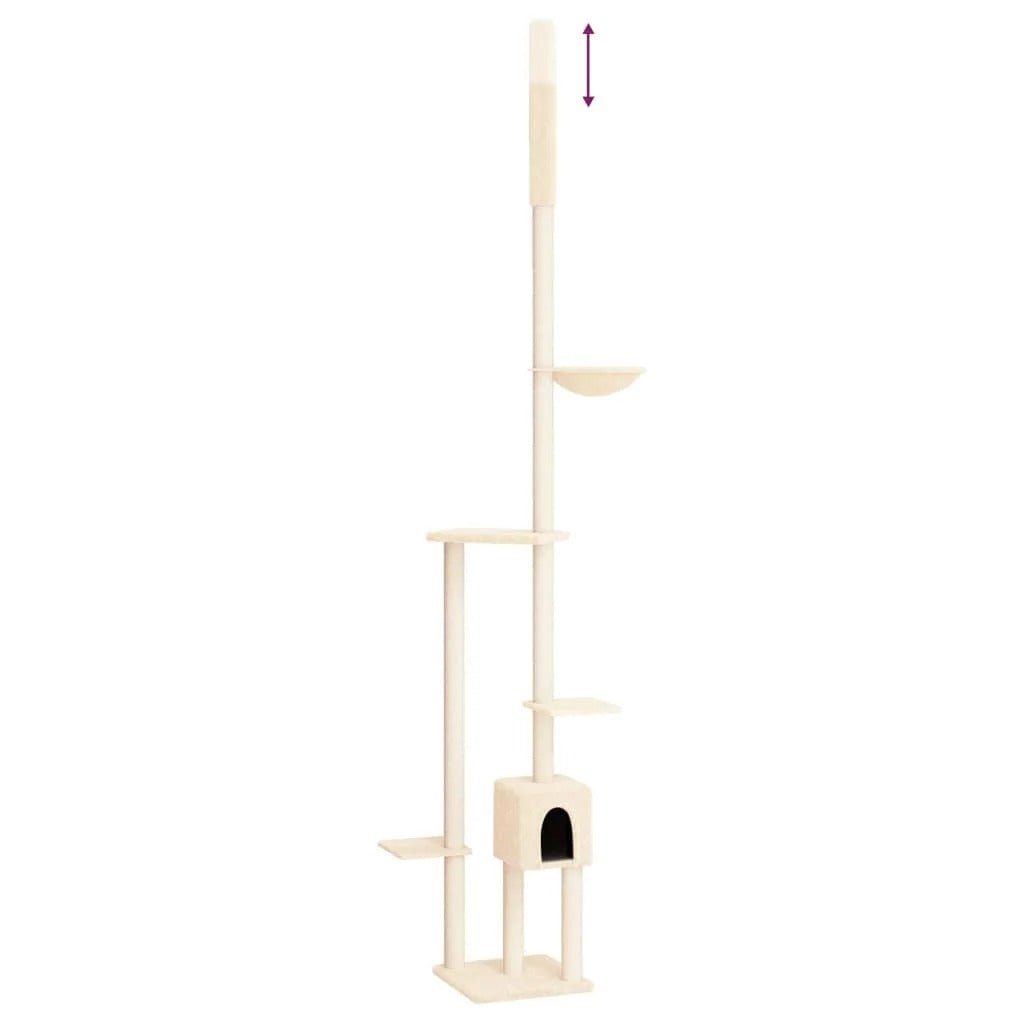 Arbre a chat du sol au plafond beige avec ajustement