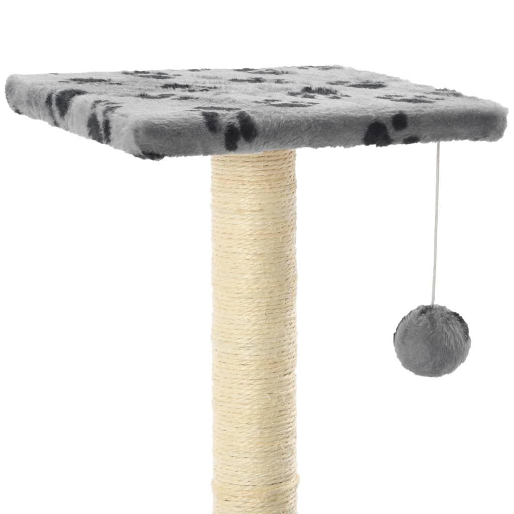 Arbre a chat avec plateforme et balle suspendu en dessous