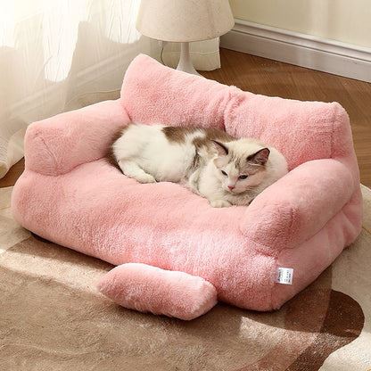 Canapé pour Chat	 couleur Rose pour détente royal 