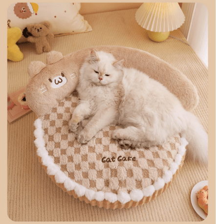Canapé pour chat luxe brun café relaxant