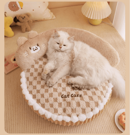Canapé pour chat luxe brun café relaxant