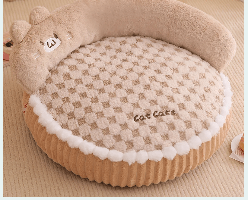 Canapé pour chat luxe brun café 