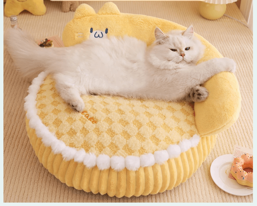 Canapé pour chat luxe jaune