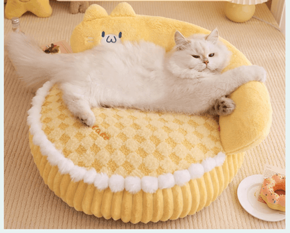 Canapé pour chat luxe jaune