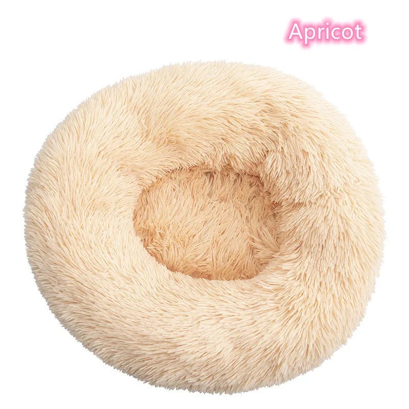 Coussin pour chat moelleux enveloppant couleur abricot douillet