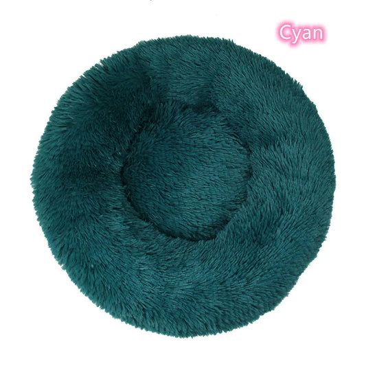 Coussin pour chat moelleux enveloppant couleur bleu vert douillet