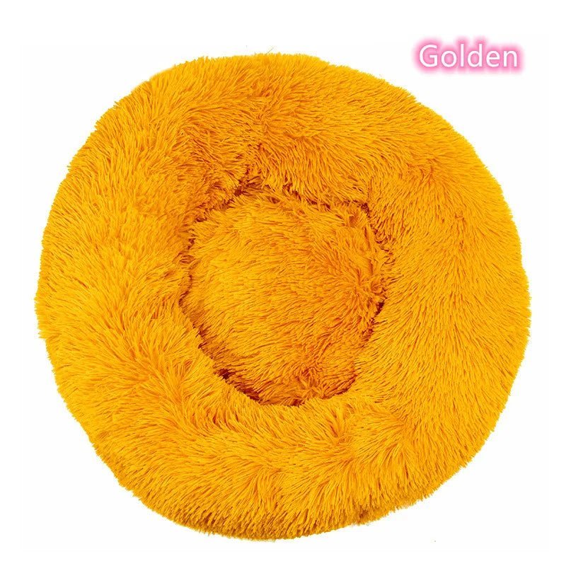 Coussin pour chat moelleux enveloppant couleur or douillet