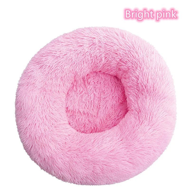 Coussin lit pour chat rose douillet