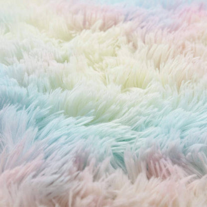 Coussin pour Chat  couleur Arc-en-ciel  en peluche