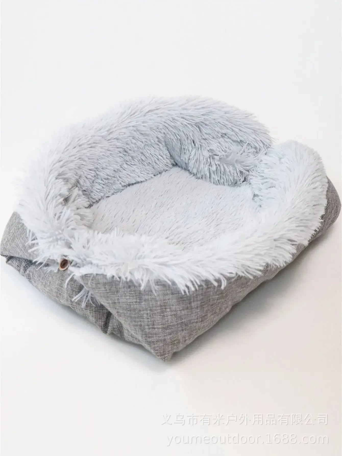 Coussin pour chat 2-en-1 gris