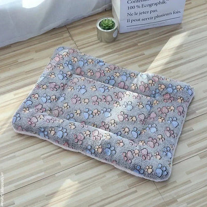 Coussin pour chat bleu avec empreinte pattes