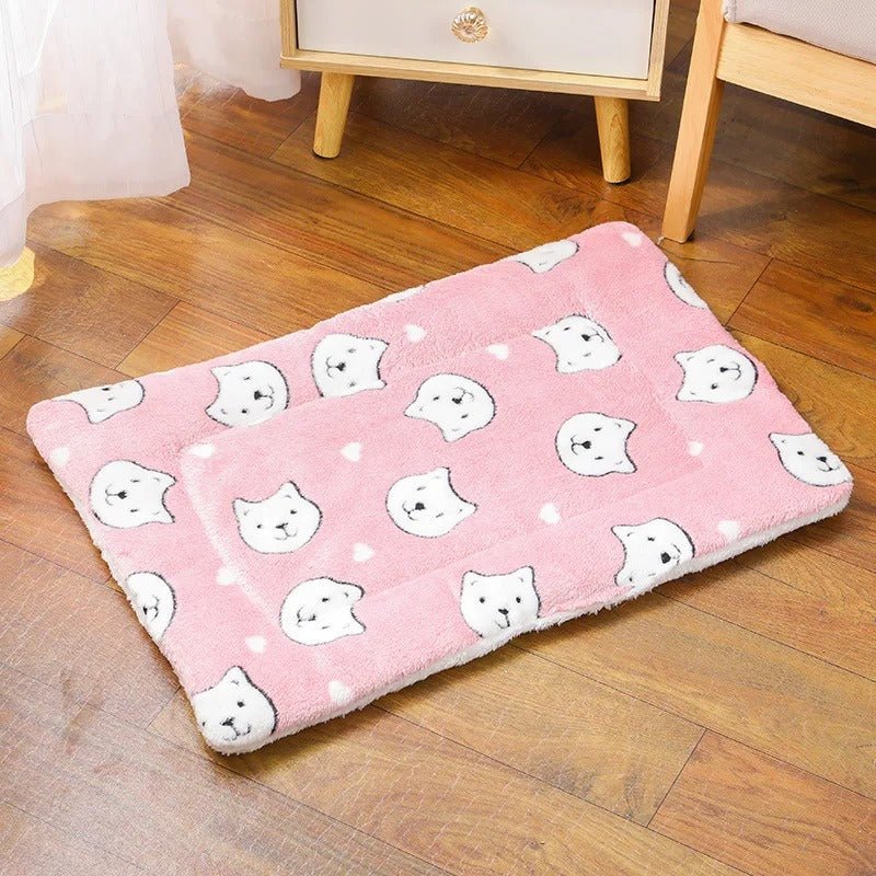 Coussin pour chat en tapis ultra couleur rose