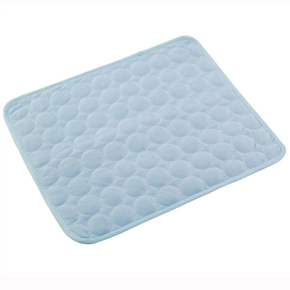 Coussin tapis pour chat rafraichissant bleu clair