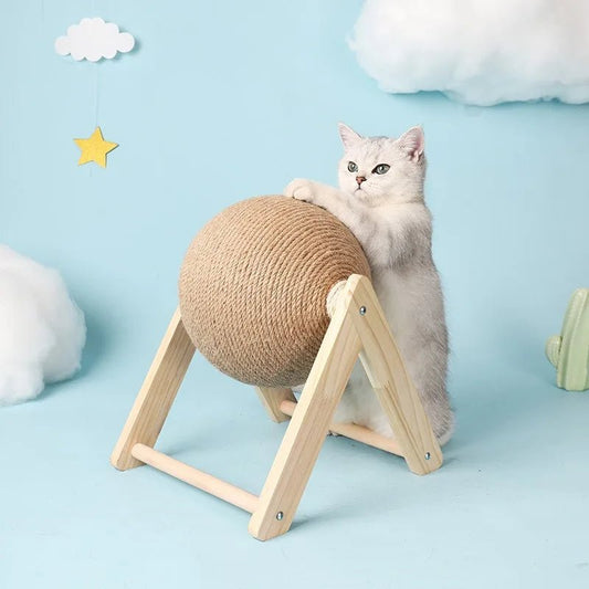Griffoir à chat boule rotative chaton et adulte