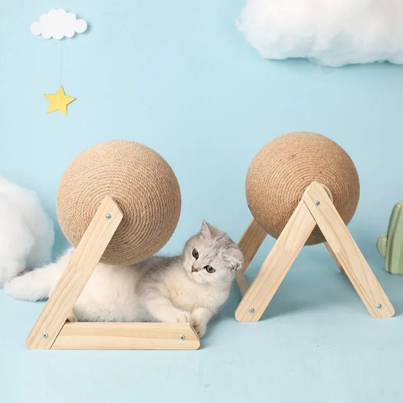 Griffoir à chat boule rotative installations différente
