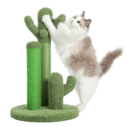 Griffoir pour chat trois poteaux vert efficacité