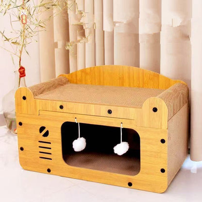 Griffoir pour chat meuble balles et sisal