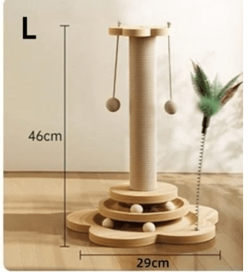 Griffoir pour chat plateau tournant dimension 29 cm par 46 cm