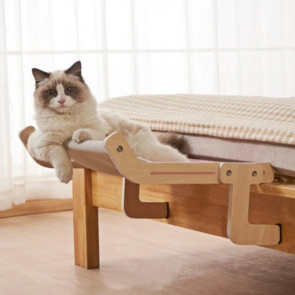 Hamac pour chat en bois confort total
