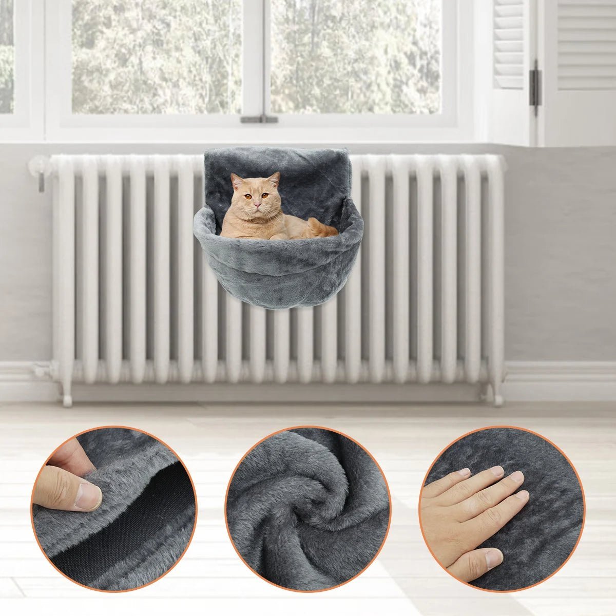 Hamac pour chat suspendu radiateur moelleux