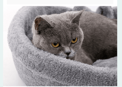 Lit pour chat en forme de cœur gris relaxant 