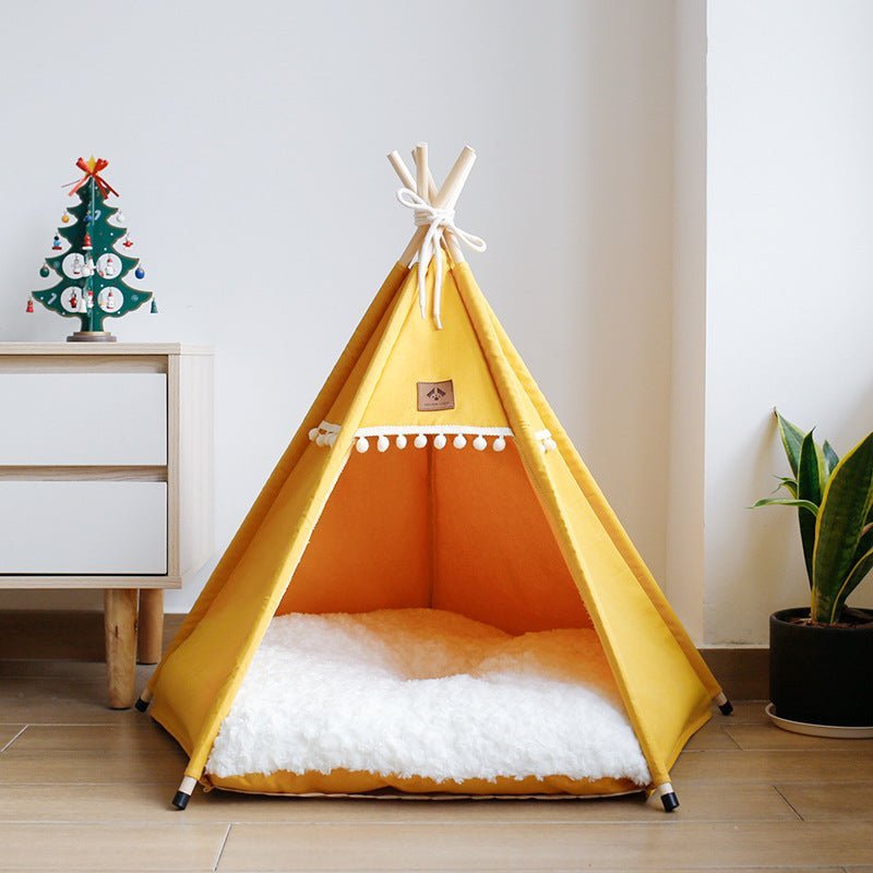Lit pour chat - tipi - toile douce - Boutique Chat l'Heureux