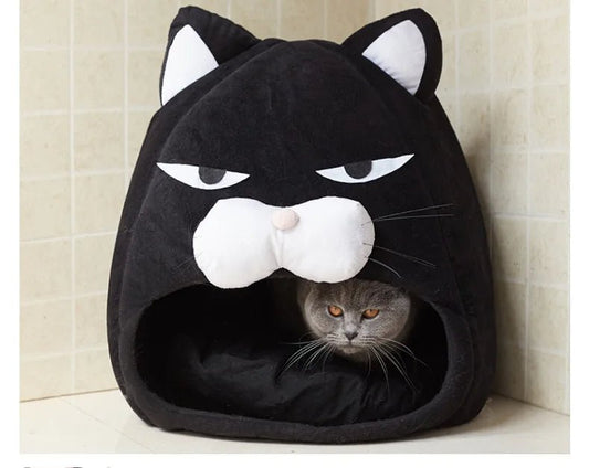 Maison pour chat forme chat qui tient au chaud 48 cm